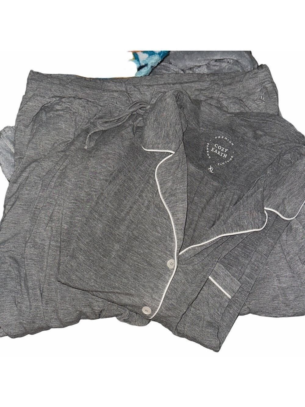 Cozy Earth Bamboo Pajama Set Gray